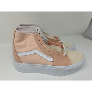 Vans Sk8-Hi Platform 2.0 Peach High Top Sneakers Womens 8.5 Suede Canvas Shoes